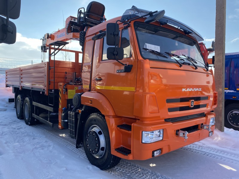 Автомобиль бортовой 438230 на шасси Камаз 65115-3094-48 с КМУ HANGIL HGC756