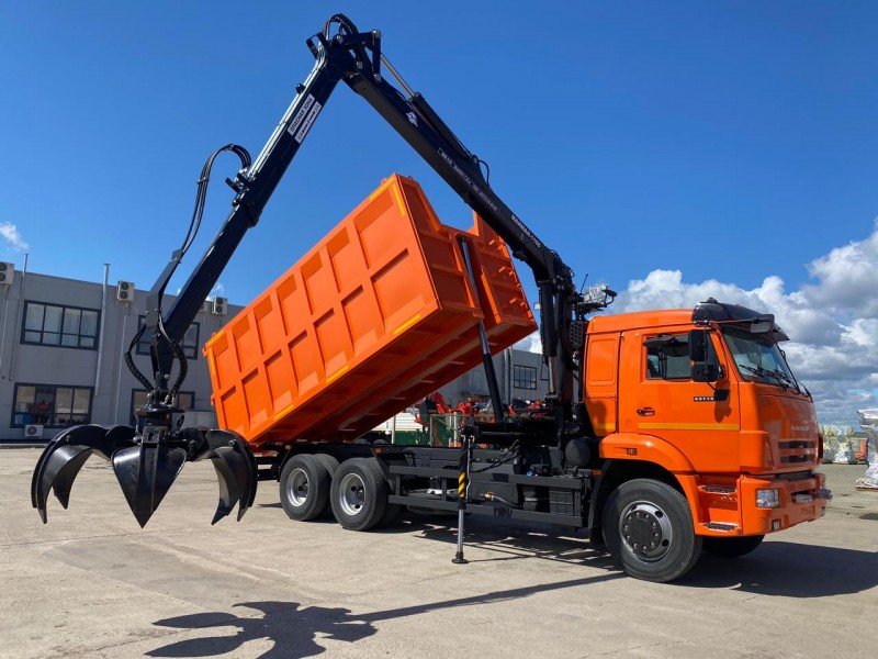 Автомобиль-ломовоз 6х4 на шасси  КАМАЗ 65115-3094-48 с ГМУ Майман ММ-110